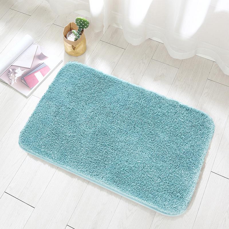 Thickened Anti-Slip Bathroom Floor Mat: Water-Absorbent Plush Doormat for Toilet, Entrance, and Bedroom