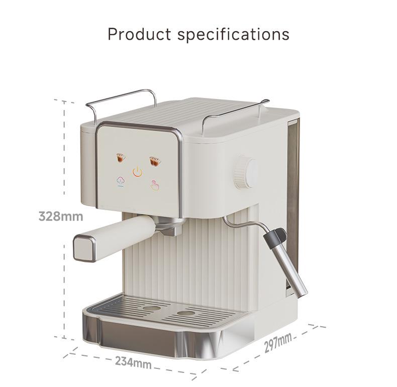 

Italian Semi-Automatic Espresso Machine with High-Pressure Extraction and Milk Frothing US Standard