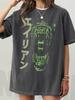 Retro Alien Xenomorph Shirt Japanese Horror Movie Graphic Tee Graphic Short Sleeve Shirt Unisex Unisex Women AllSeason