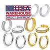USA 5A CZ Diamond Hoop Earring Men 925 Sterling Silver 14K Gold Plated Hypoallergenic ZIRCON Jewelry Huggie Earrings for Women