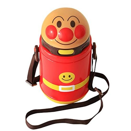 Anpanman straw-equipped die-cut water bottle insulated type 400ml (new model)