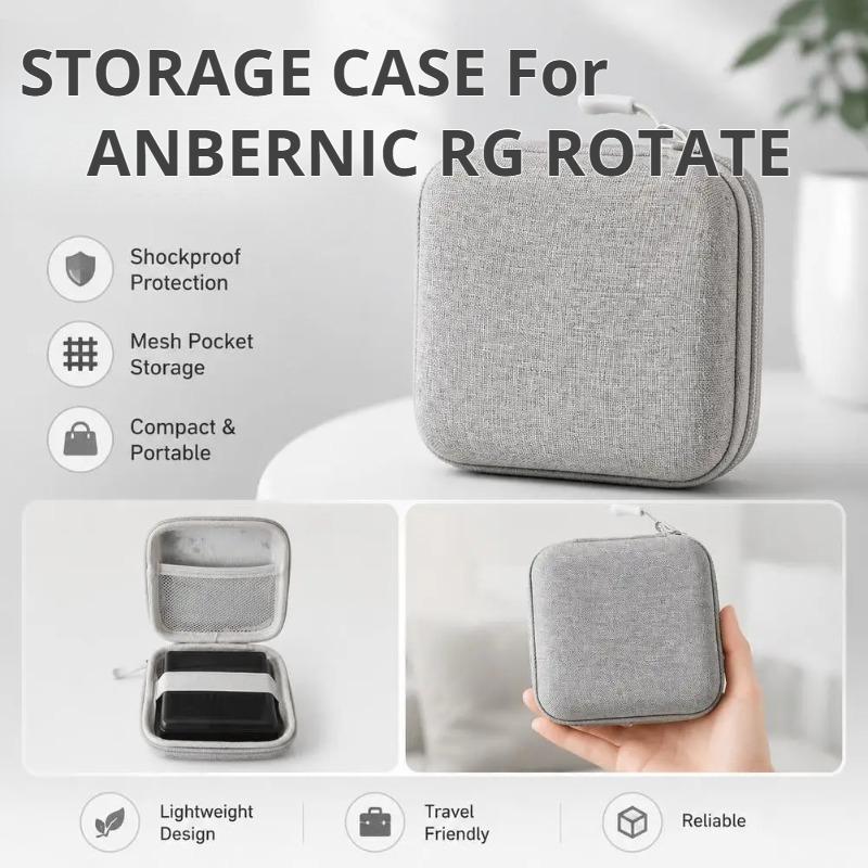 EVA Protective Storage Case For Anbernic RG Rotate Handheld Game Console Shockproof Anti‑Drop Portable Carry Bag