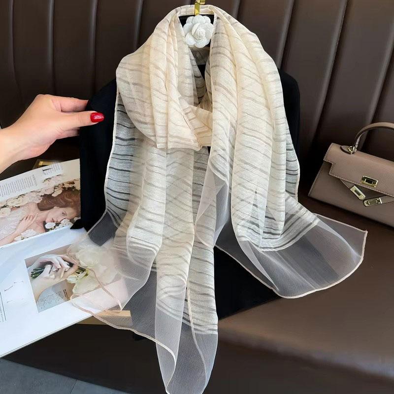 Long Silk Wool Scarf Shawls And Wraps For Women Foulard Luxury  Hijab New Lady Pashmina Neck Winter Scarves Bandana Poncho