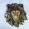 Animal Head Wall Decoration Statues Vintage Resin Lion Head Wall Hanging Decor Bedroom Home Simulation Statue Ornament