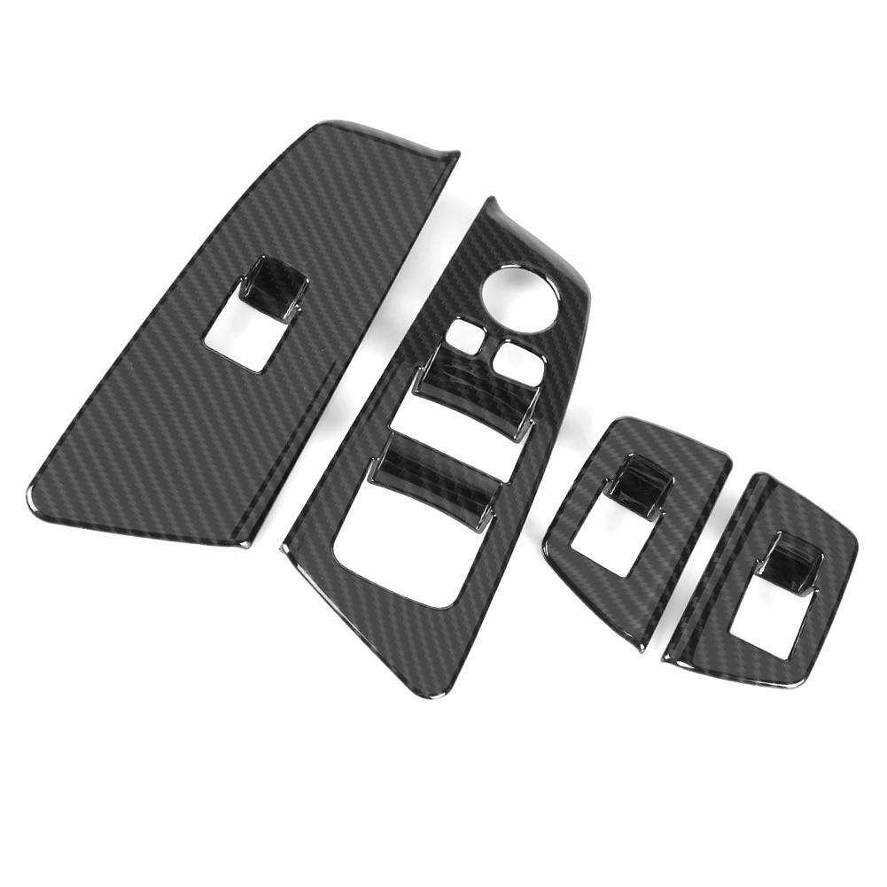 4 pezzi Interruttore Alzacristalli Auto Pulsante Alzacristalli Cornice Copertura Modanatura per BMW Serie 5 G30 20172018 (# 2)