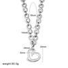 Custom Titanium Heart Pendant OT Clasp Necklace: Hip Hop Stainless Steel Polished Chain