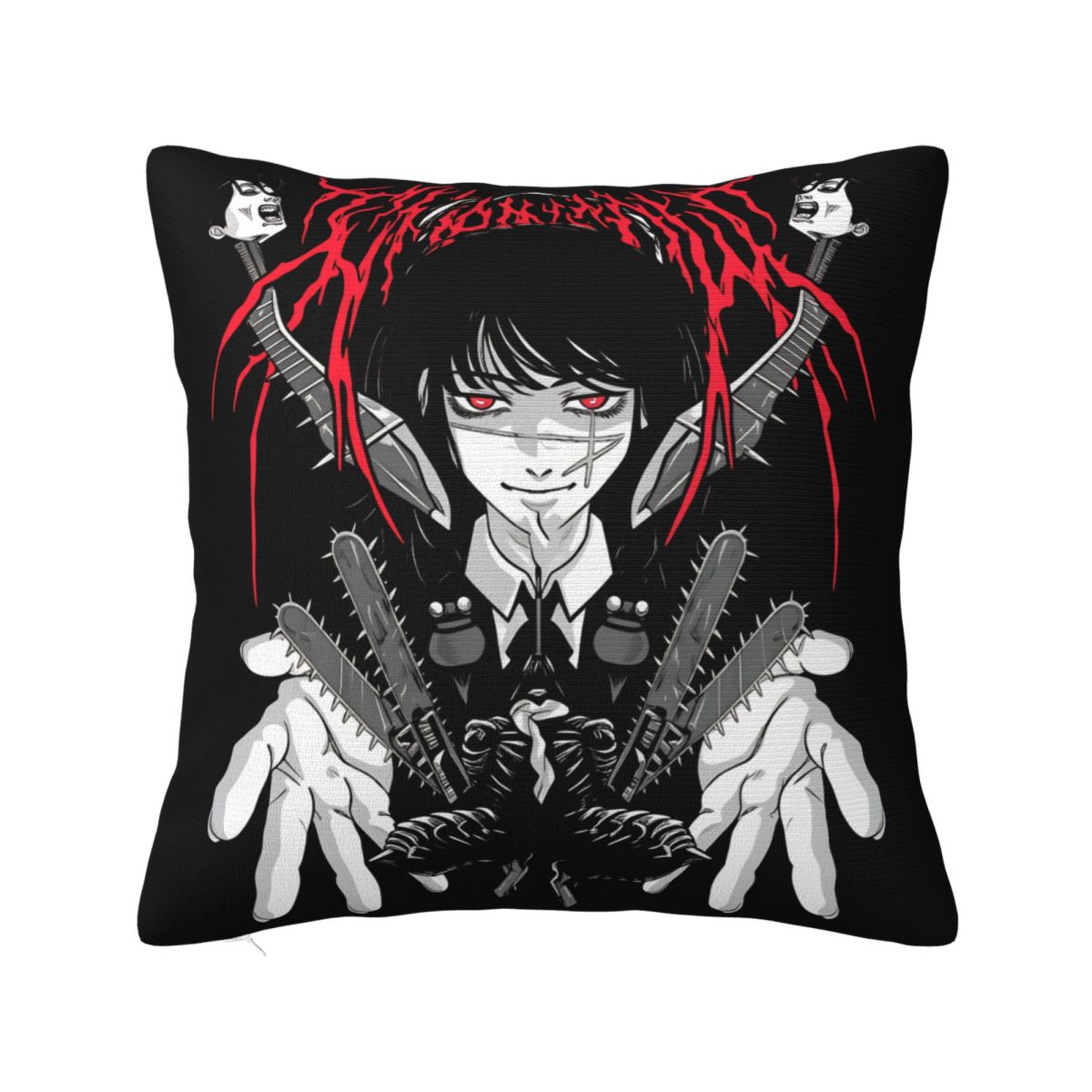

Yoru Chainsaw Man War Devil Square Pillow Cases Asa Mitaka Cushion Covers Awesome Zipper Decorative Pillowcase for Car 45x45cm 30cm x 30cm