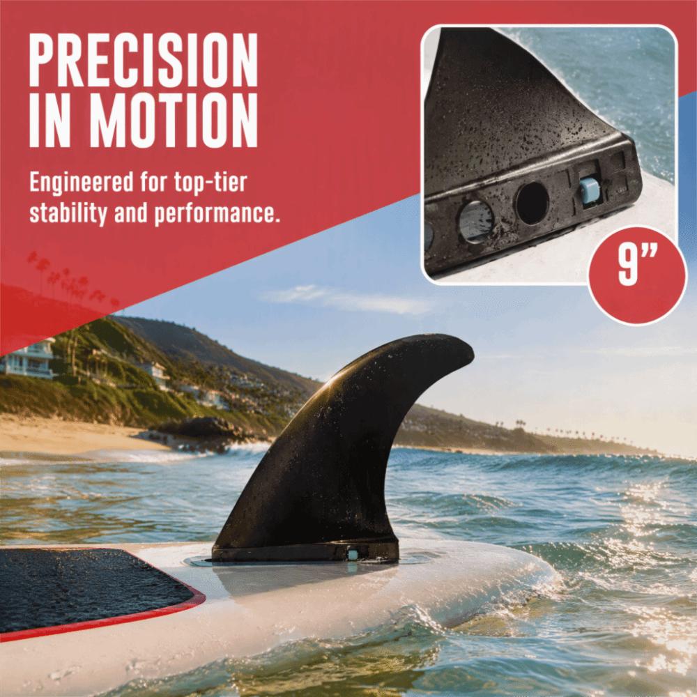 Pinne SUP a Rilascio Rapido Pinna Singola da 9 Pollici Parte di Ricambio Pinna da Surf Stand Up Paddleboard