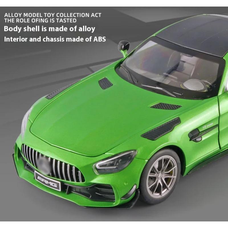 1/18 Scale BENZ AMG-GTR Cool Alloy Sports Car Model, Simulated Interior Details, Cool Lighting and Sound Effects, Exquisite Desktop Ornaments