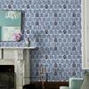 Blue-Green Square Texture Vinyl Wallpaper Classic Peel And Stick Waterproof Cabinet Sticker Furniture Decor Chic Lattice Decor
