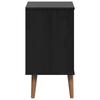 Nightstand Black 40 x 35 x 65 cm Solid Pine Wood