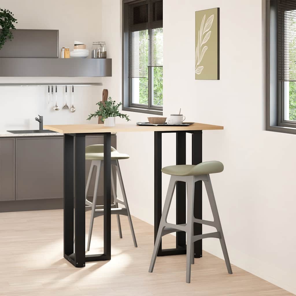 Vidaxl Nogi Do Stołu Barowego, 2 Szt., Czarne, 50X35X(110-111)Cm, Stal