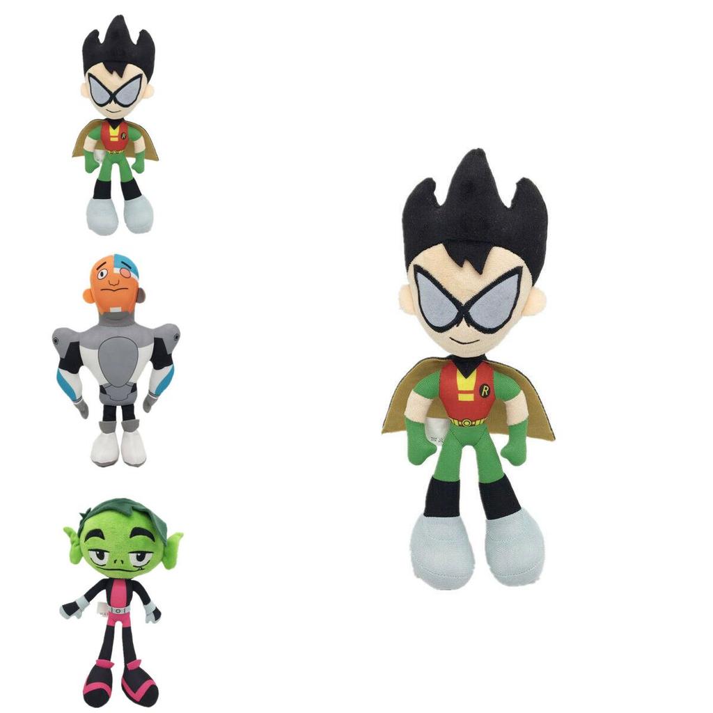 Entzückende 10-Zoll Teen Titans Go Plüschtiersammlung mit Robin Raven Cyborg