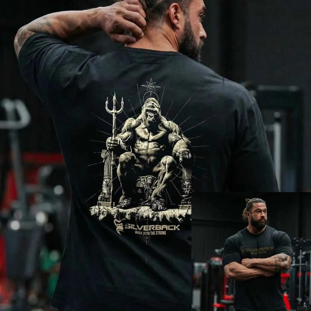 Poseidon Gorilla Professional Strength Training Clothing Brand Tshirt Cotton Graphic Tee Unisex Unisex Summer Streetwear