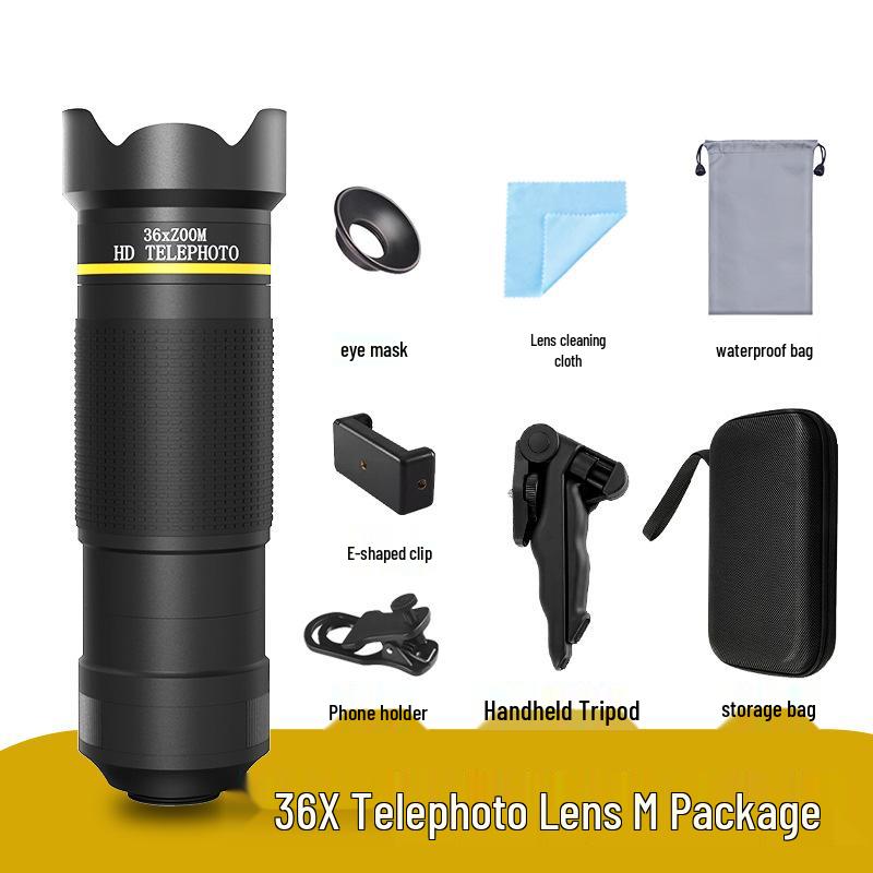 36x Telelens voor Mobiel: HD Monoculair met Breed Zicht voor Concerten, Vissen en Live Streaming