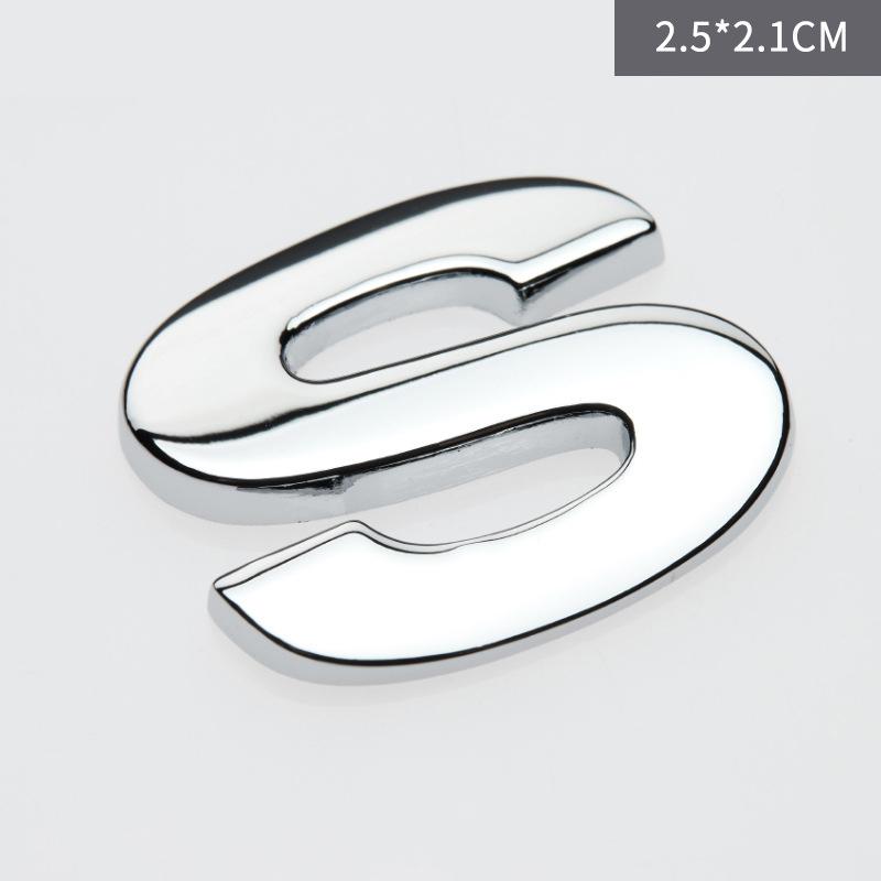 Custom 3D Car Number Alphabet Stickers Zinc Alloy Metal Chrome Emblem Scratch Proof Durable for Auto Badge Motorcycle Laptop Decor