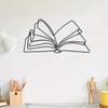 Vintage Library Metal Wall Art Powder Coated Book Mural Gift for Book Lovers Home Decor