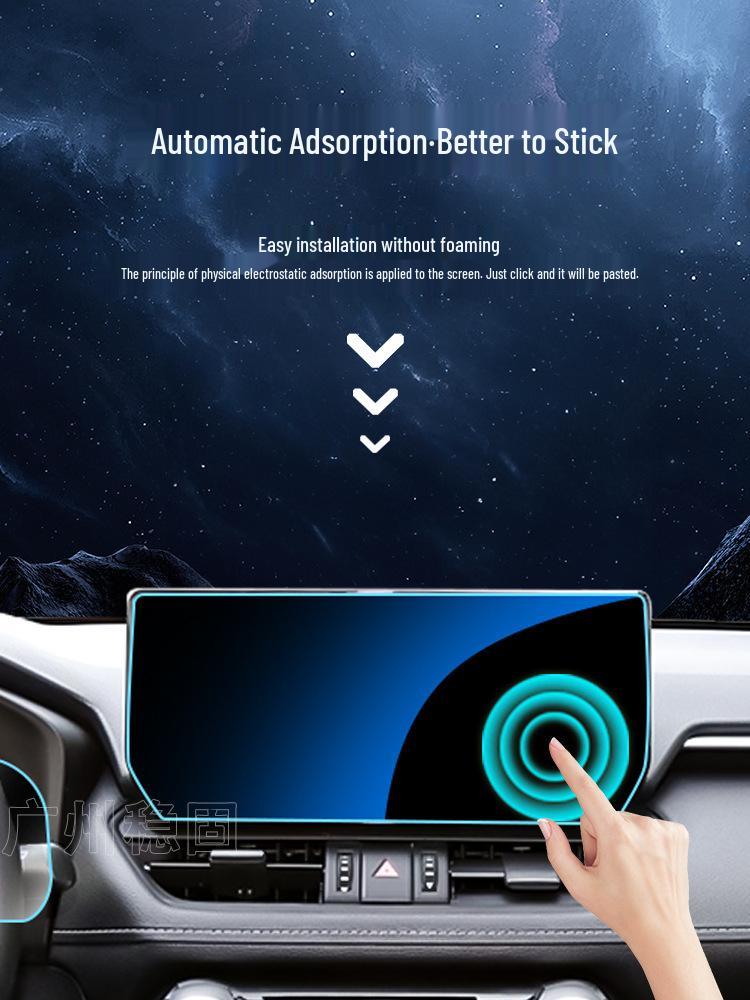 Compatible Tempered Protective Film for Toyota RAV4 Center Console Navigation Screen.