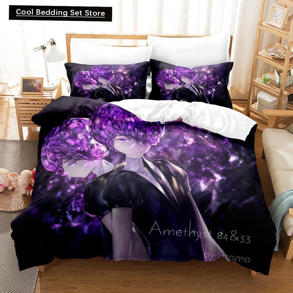 3D Print Anime Houseki no Kuni 2/3pcs Bedding Set Single Twin Full Queen King Size Bed Set Adult Kid Bedroom Duvet cover Sets