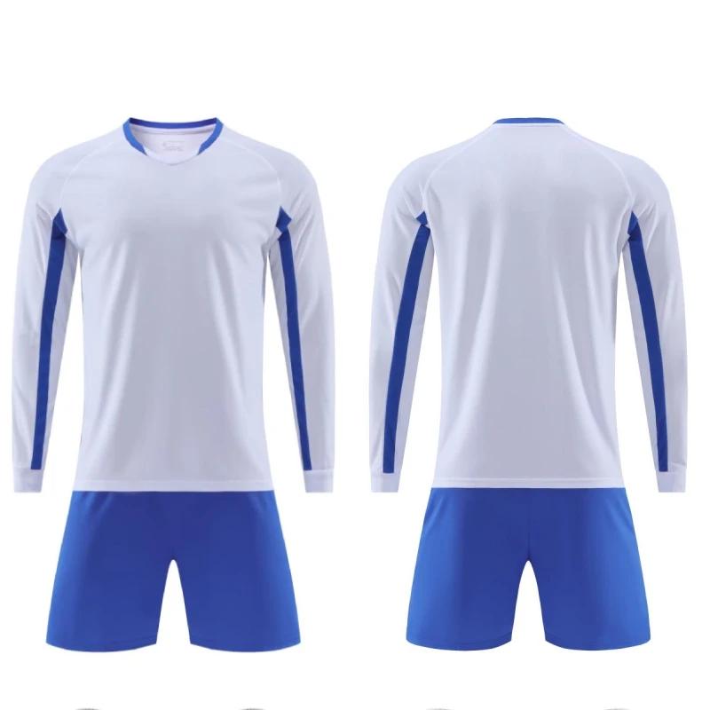 Men Kid Long Sleeve Football Jersey Set New Season Team Soccer Training Match Sports Uniform Suit for Children