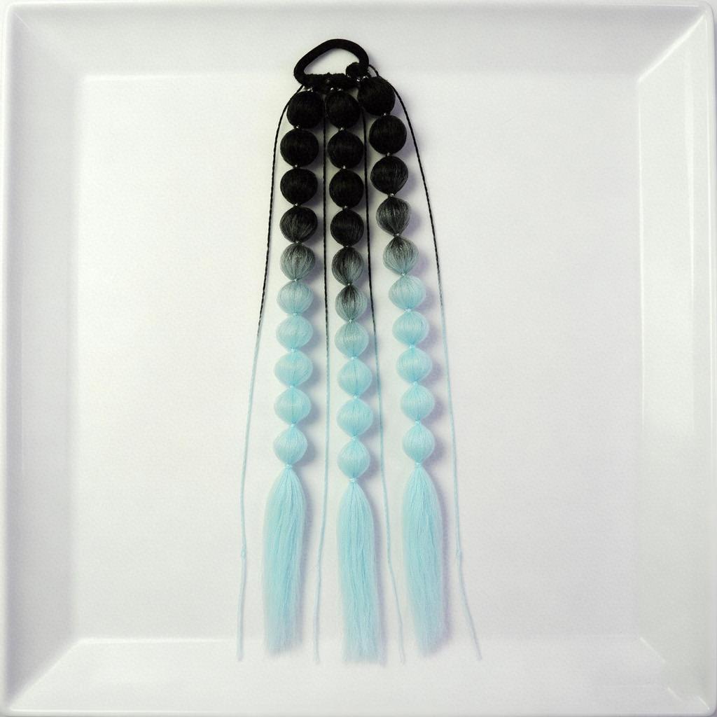 Lantern Braid Long Bubble Ponytail Wig - Fashionable Women's Street Style