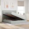 Storage Bed with Mattress Light Grey 160 x 200 cm Velvet