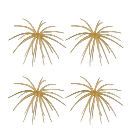 4Pcs 6CM/1.9G 10.5CM/4G Soft Sea Urchin Lure with Swimming Skirts Artificial Tentacle Creature Bait Saltwater Freshwater Trout Fishing Accessories