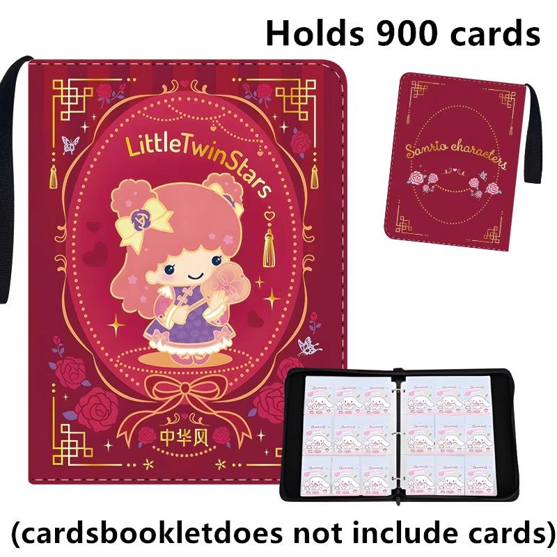 400/900pcs Sanrio Card Album Book Folder 4/9 Card Slots Collections Zipper Double Pocket Zipper Card Binder Holder