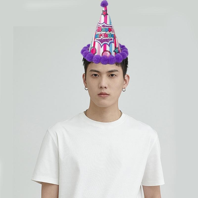 Unisex Birthday Party Hat Children Princess Carnivals Party Props Cap Headwear