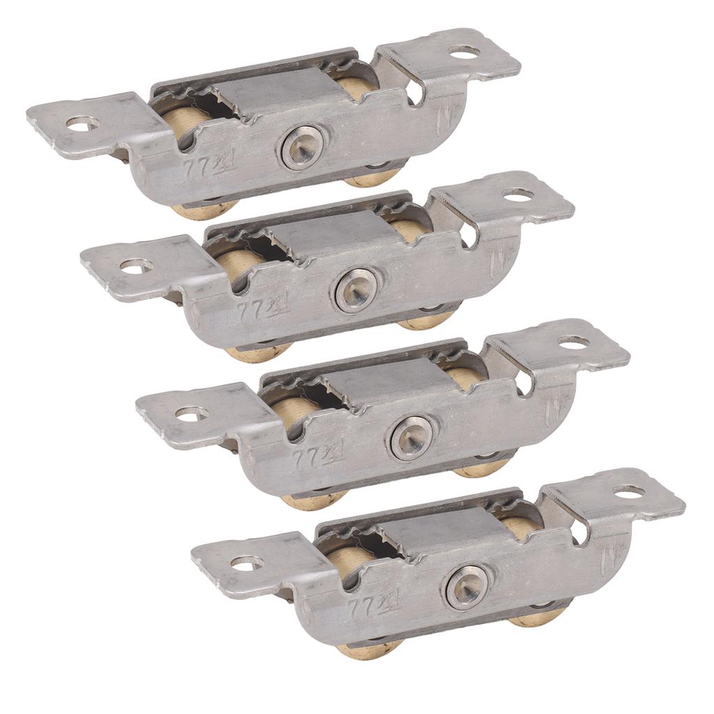4PCS Sliding Patio Door Roller Assembly Stainless Steel Copper Ball Bearing Wheel Roller Assembly for Glass Door