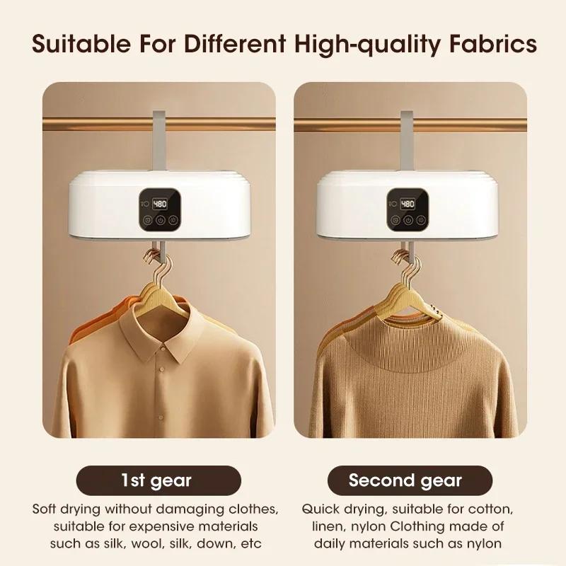 Mini Portable Foldable Electric Clothes Dryer Cabinet Fast Drying Timed with Drying Bag for Home Travel Compact Design