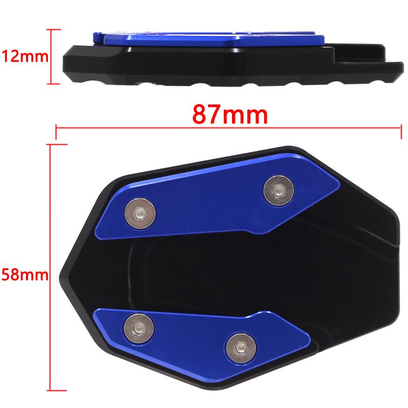 Motocicleta para yamaha YZF-R3 MT-03 YZF-R25 acessórios yzf r3 r25 mt 03 kickstand pé suporte lateral extensão almofada suporte