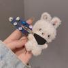 Plush Rabbit/Bear Shape Hair Clip Spring Summer Headwear for Woman Girls Bangs Taking Photo Shopping Travel Anti-Slip