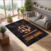 Rammstein Crystal Velvet Rug, Custom Name Text Personalized Non‑Slip Floor Mat for Home Decor Gift