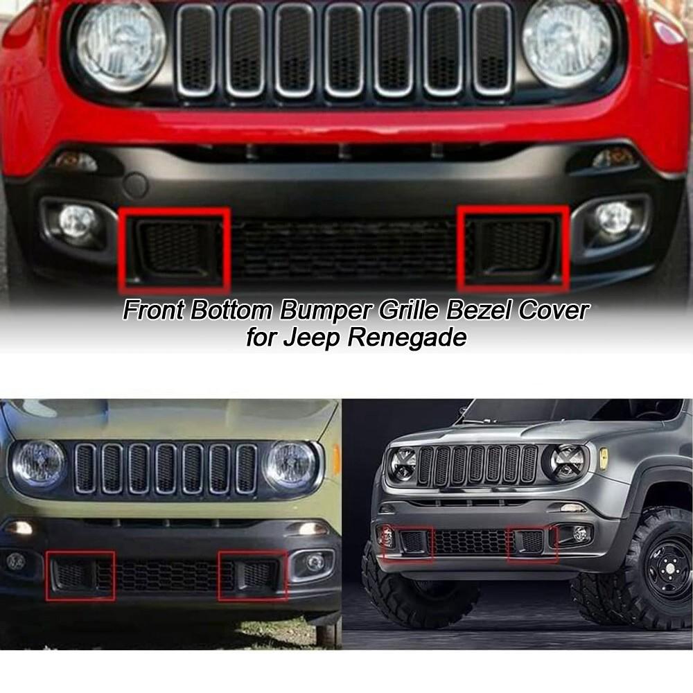 Samochodowy Przedni Lewy i Prawy Dolny Wkład Kratki Zderzaka Ramka Pokrywa Zamiennik 5XB63LXHAA Dla Jeep Renegade 2015-2017