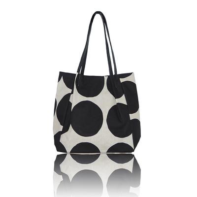 Maison Blanche Women's Tuck Tote Bag (60010039)  Large Capacity Shoulder Bag, Nordic Style, Cute, Stylish, Gift, Made In Japan, A4 Size (Moi Black)