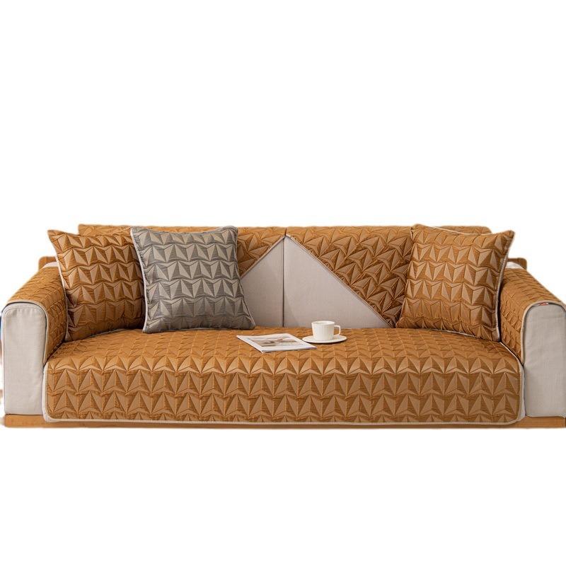 Modern Light Luxury Geometric Sofa Cushion Universal In All Seasons Chenier Anti-Cat Scratch Non-Slip Sofa Cover Fabric Cover Winter