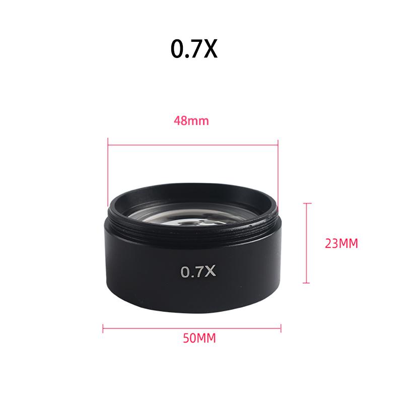 0.5X 0.7X 1.0X Auxiliary Objective Lens 1/3 SZMCTV Adapter for Zoom Stereo Microscope Thread 48mm for Trinocular Microscopio