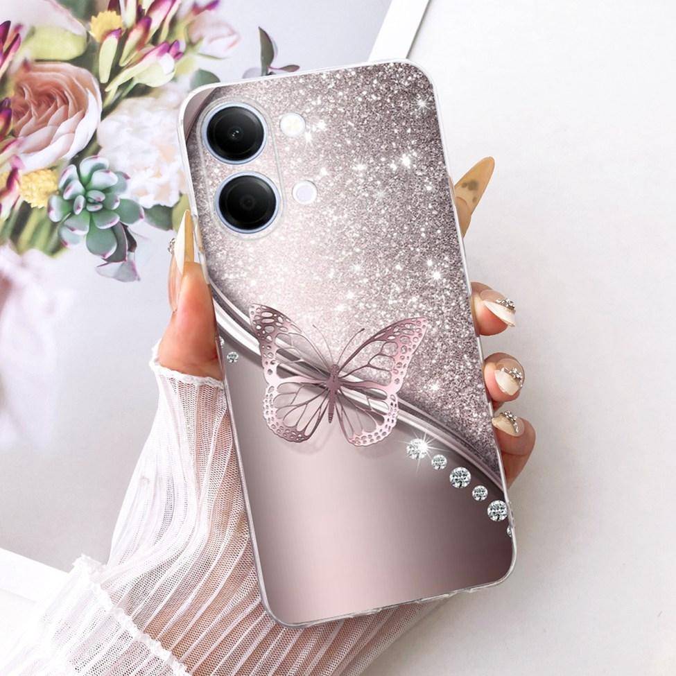 Transparent Casing For Vivo Y05 Cover Luxury Cute Cat Fashion Butterfly Cool Painted Funda For Y05 Vivo Phone Case