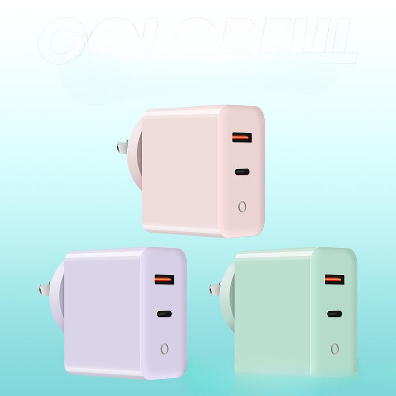 40W Australian GaN 1C1A Multi-Protocol Charger PD20W+QC3.0 Dual-port PPS Independent Intelligent Fast Charging