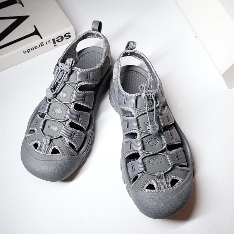 Summer Hot Selling Hollowed Out Men's Sandals Outdoor Beach Shoes Thick Soled Wear-resistant Men's Fishing Camping Shoes