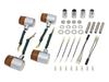 POSH FAITH Motorcycle Turn Classic Turn Signal Kit for W650 W400 Estrella Chrome Body with Orange Part Number Signals, 71-Type Kit, Model-Specific