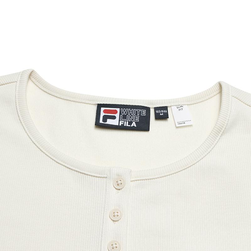 FILA Original Classic Retro Casual Sports Simple Versatile Comfortable Knitted Long Sleeve T-Shirt Women tops F11W619216FIV