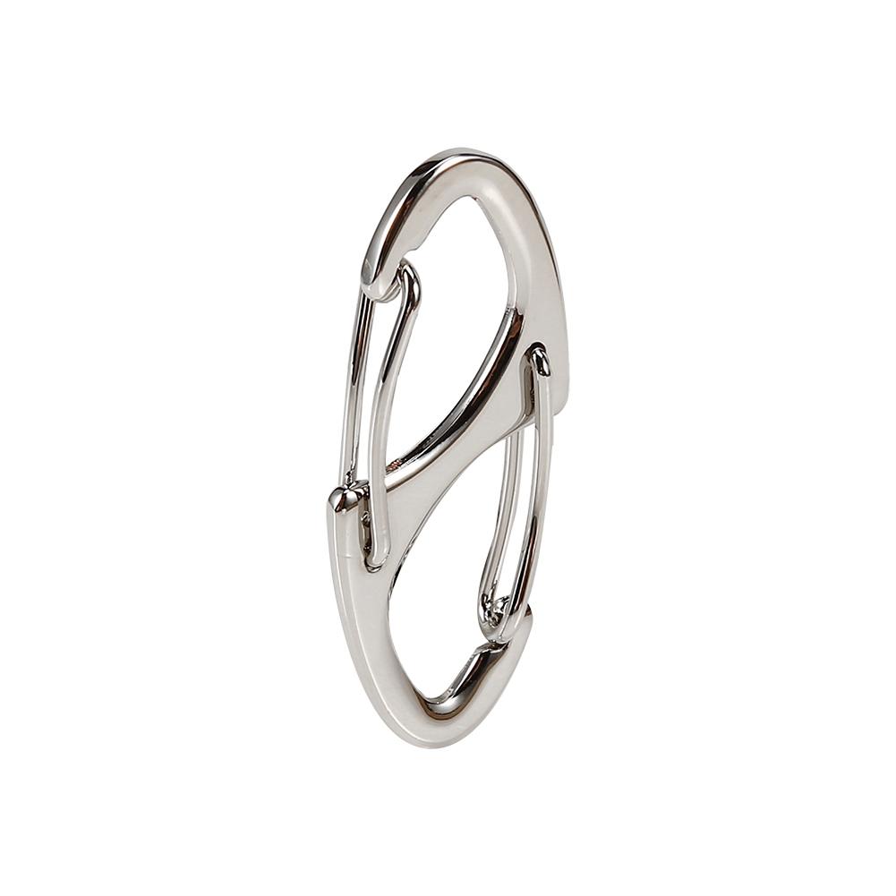 5PCS Alloy Metal Electroplate Camping Carabiner Keychain Quick Release Clip Key  (black)