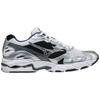 Mizuno Wave Rider 10 Sneakers, White/Black/Silver, Size 26.0 Cm, 2E