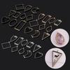 New 10 Pcs/Set Geometric Metal Pendant Frames Set DIY Pendant Making Epoxy Resin UV Crystal Molds For Jewelry Necklace