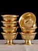 7pcs Brass Tantric Bowl Auspicious Luster Goblet Tibetan Bowl 5.7cm Holy Water Cup Buddhist Home's Gift Desktop Decorative