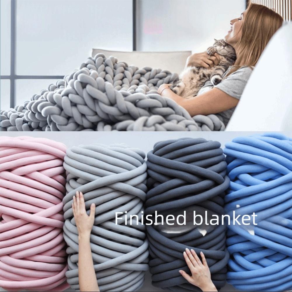 Multi-color Chunky Yarn 2.5cm Bulky Yarn No-Tool Knitting Jumbo Yarns Pet Beds