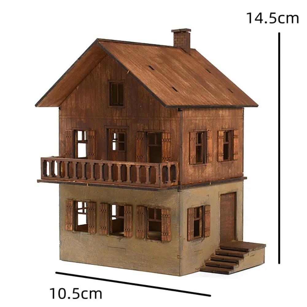 1/72 Holz-Bausatz Südostasien Haus Tempel Naher Osten Konstruktion Puzzle Modellbausatz für DIY Handgemachte Szene