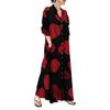 Printed Abayas Kaftans for Women Girls Elegant Dubai Moroccan Kaftan Dresses Abayas Fashion Long Sleeve Muslims Dresses